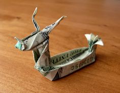 dollar origami dragon instructions
