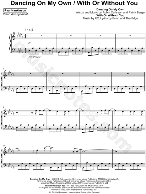Dancing on my own sheet music pdf