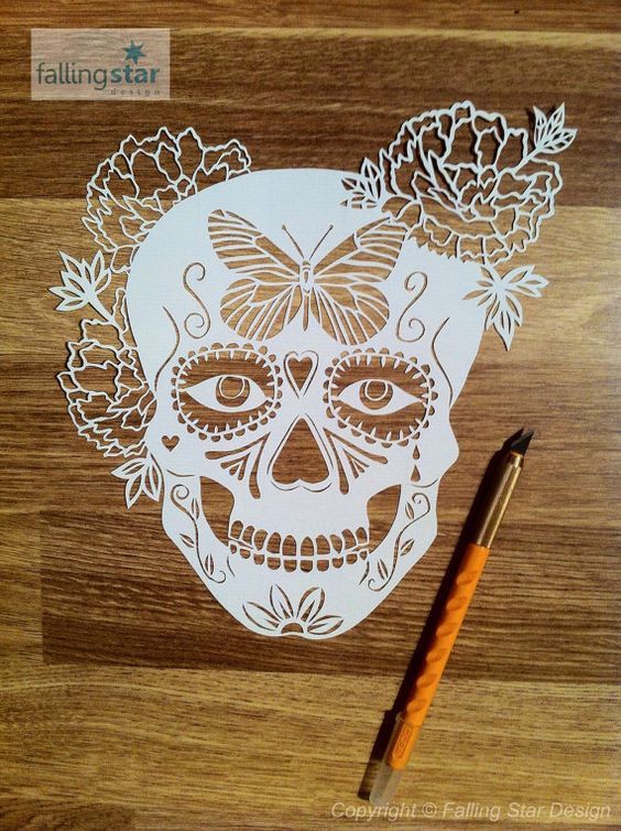 Sugar skull pumpkin stencil pdf