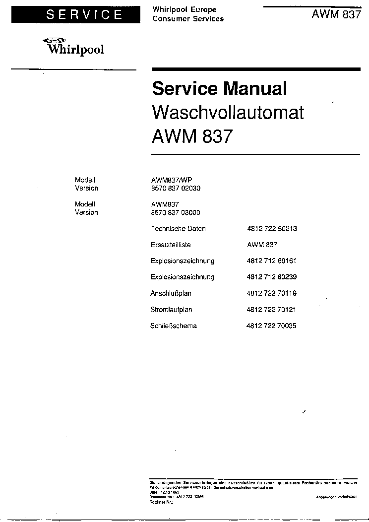 whirlpool awm 5080 user manual free