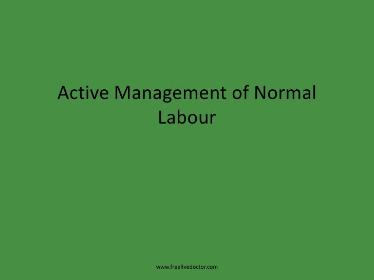 Management of normal labour pdf