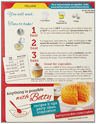 Betty crocker carrot cake mix instructions