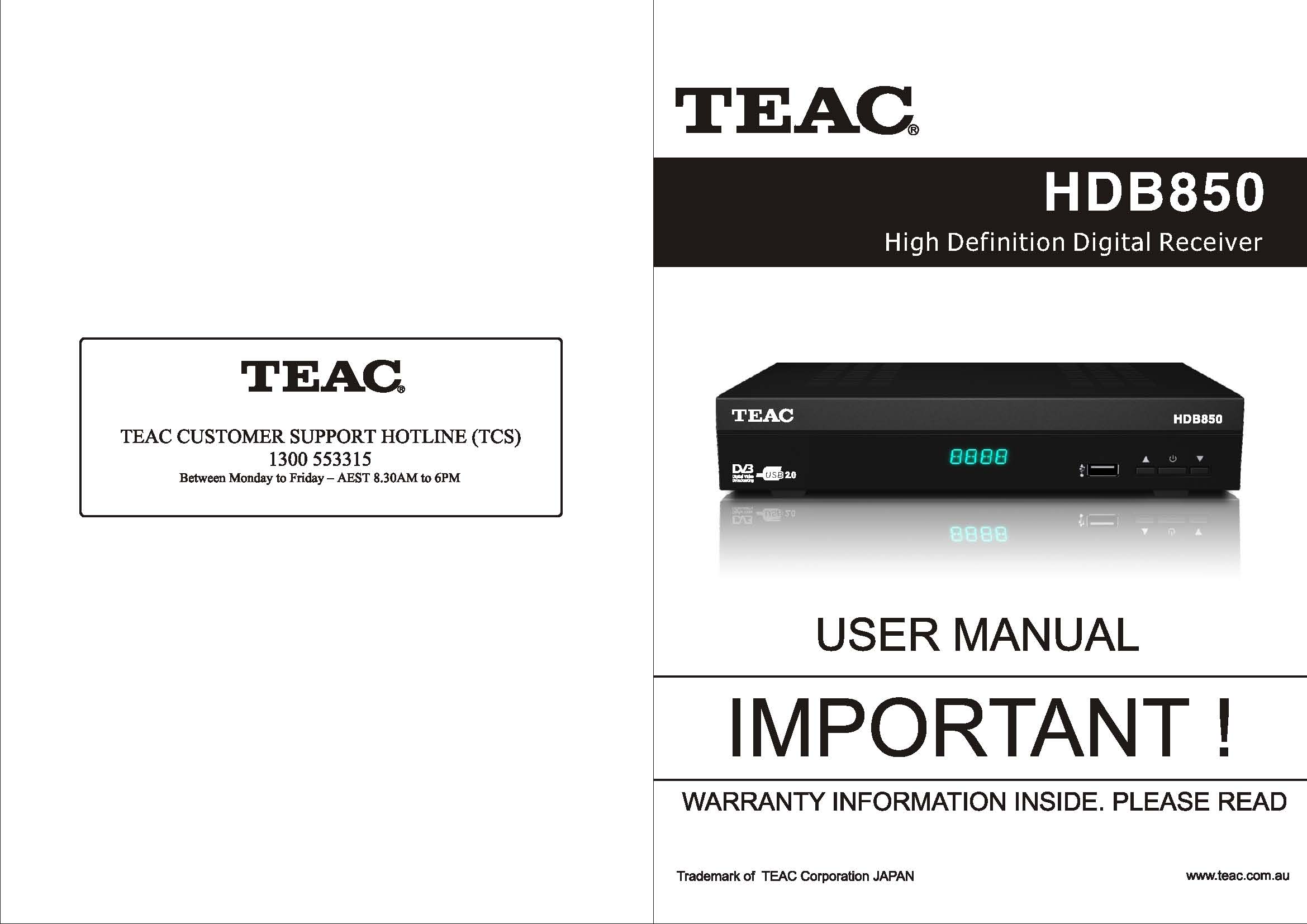 teac tv with built in dvd player manual