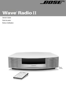 Bose wave radio ii manual