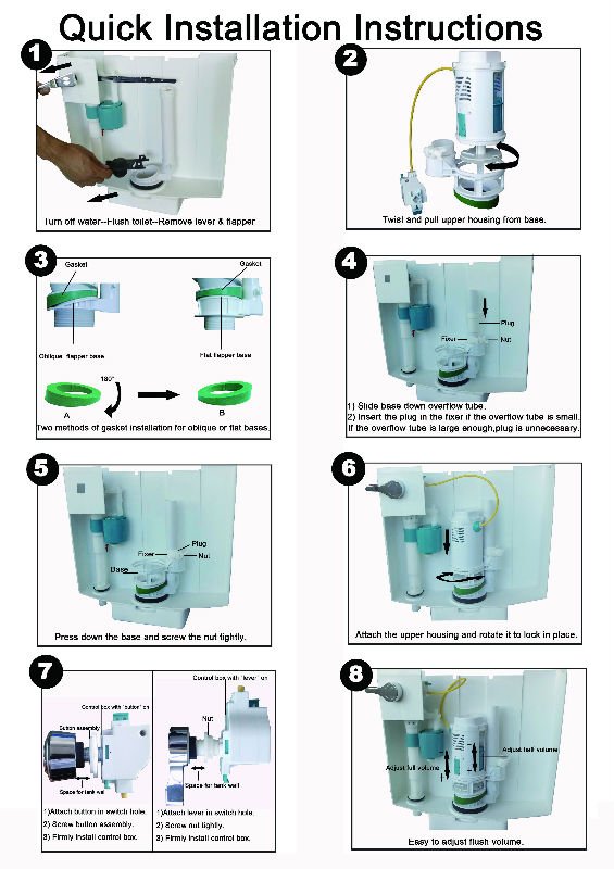 fluidmaster toilet flush valve instructions