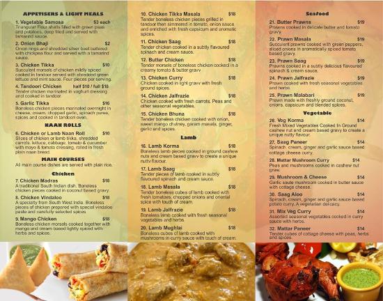 South indian restaurant menu pdf