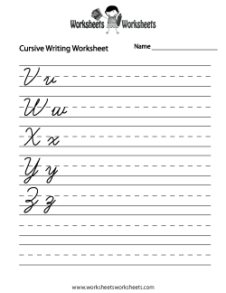 Basic cursive writing worksheets pdf