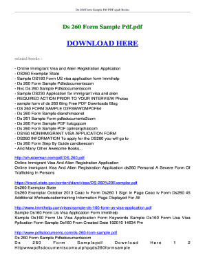 Ds 261 form pdf download