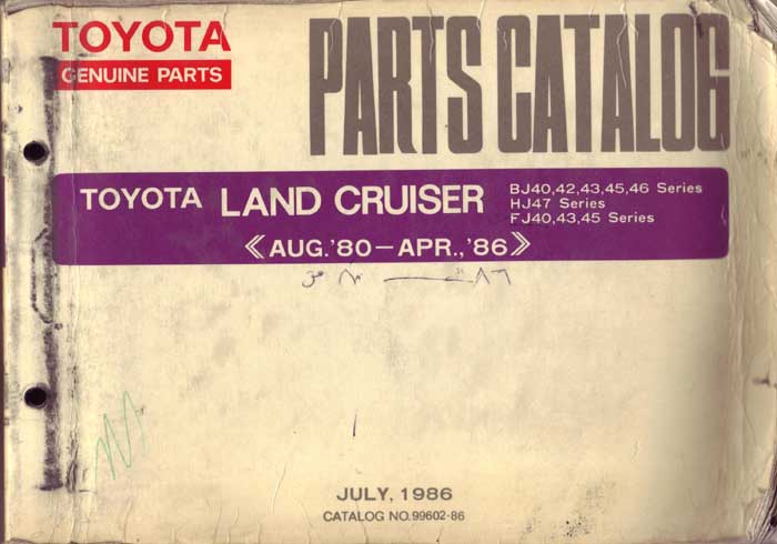 Toyota land cruiser parts catalog pdf