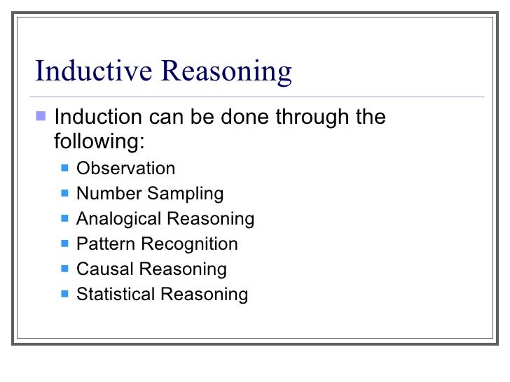 Example of inductive reasoning in literature