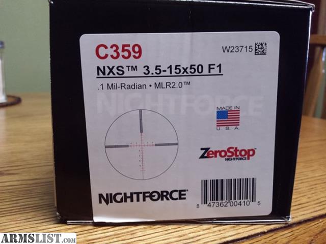 nightforce nxs 3.5-15x50 manual
