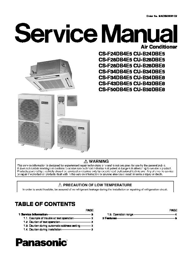 panasonic air conditioner manual cs-z21rkr