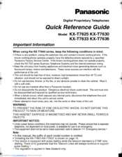 Panasonic kx t7731 programming manual
