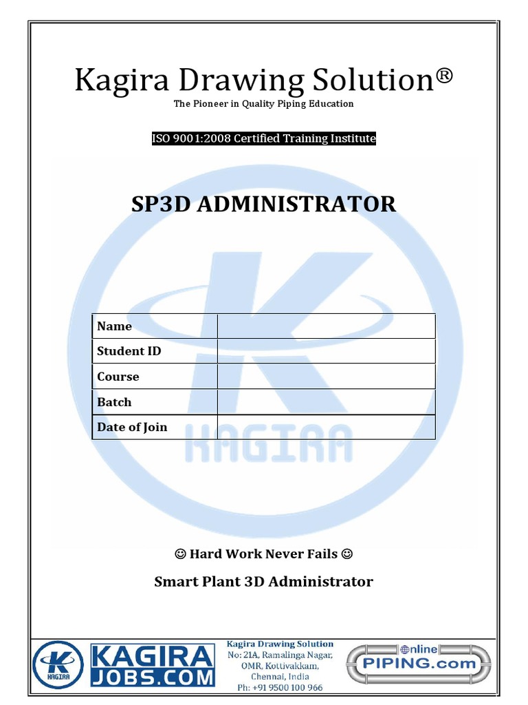 Sp3d piping training manual pdf